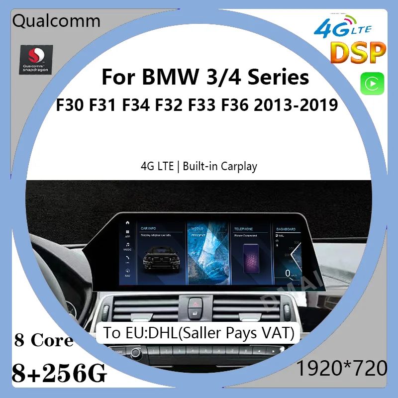 Новый Стиль Для BMW F30 F31 F34 F32 F33 F36 Android 12 Snapdragon Автомобильный Радио Стерео Видео Мультимедийный Плеер Авторадио GPS 2013-2019 Изображение 0