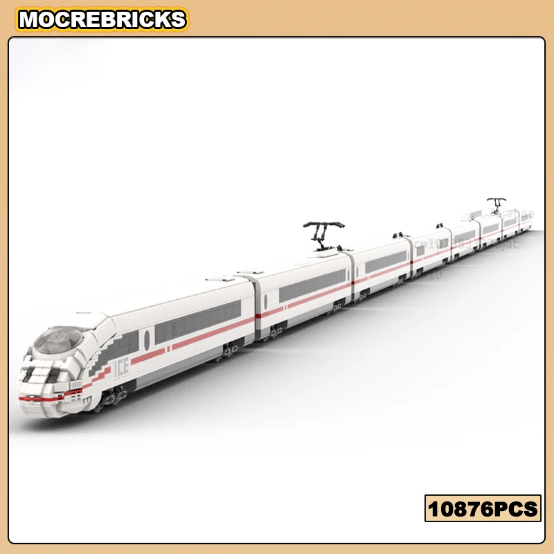 City Technology MOC Высокоскоростные электрические поезда ICE, 3 набора строительных блоков, модель сборки 