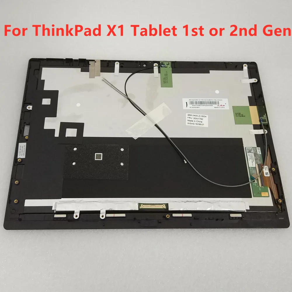 12 Дюймов MS12QHD501-21 ЖК-дисплей с сенсорным экраном в Рамке В сборе 01AW813 00NY896 01AW807 Для Lenovo Thinkpad X1 Tablet 1st 2nd Gen Изображение 0