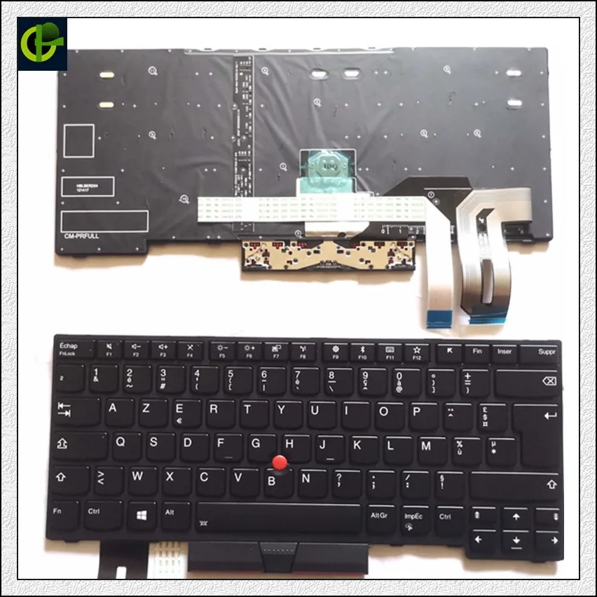 Французская Клавиатура Azerty с подсветкой для Lenovo Thinkpad E480 E485 L480 L380 T490 T14 E490 E495 L490 T495 yoga T480S L390 P43S P14S FR Изображение 0