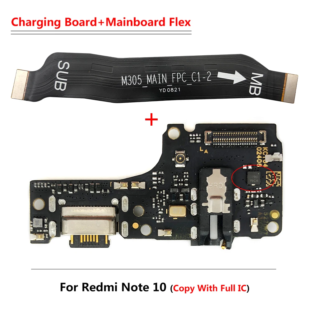 USB-порт для зарядки, розетка, Штекерный разъем, Гибкий кабель Для Xiaomi Redmi Note 10 Pro, Запасные части для материнской платы Изображение 0
