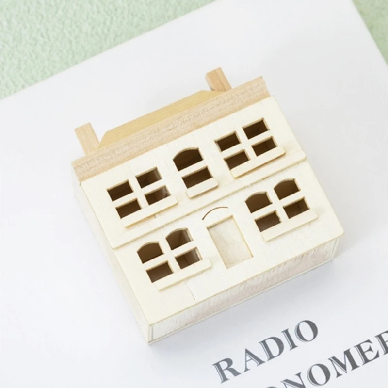 Миниатюрный кукольный домик 1: 12, милая вилла, модель маленького домика, декорация для гостиной, игрушка для игр, игрушка для дома Изображение 1