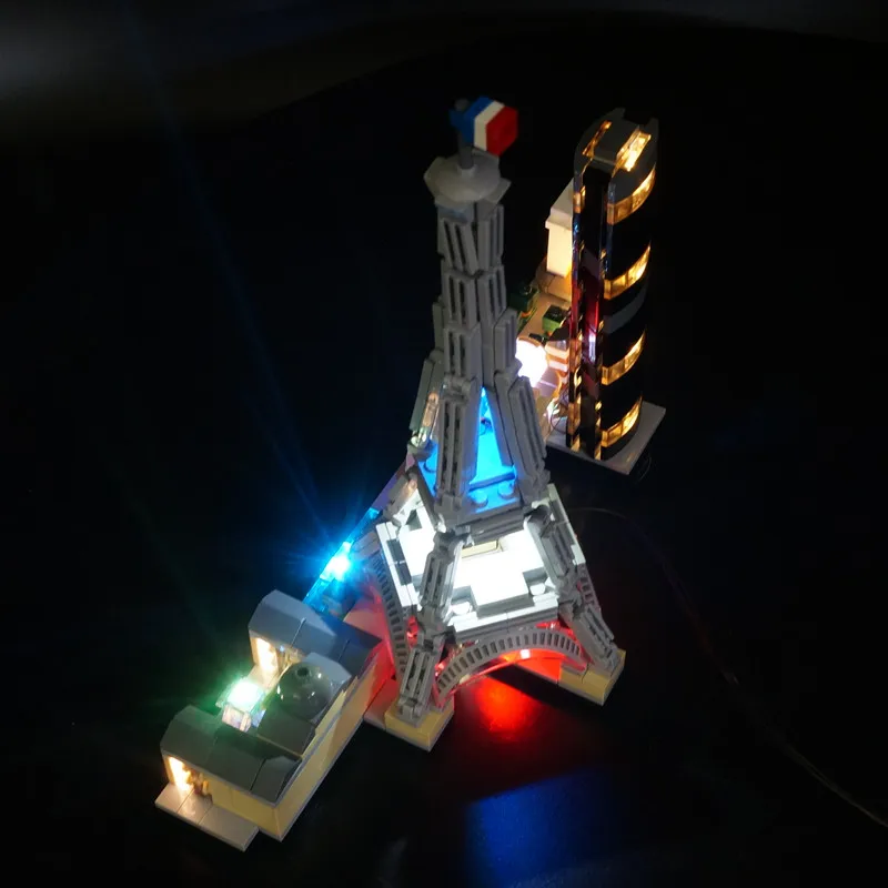 EASYLITE светодиодный Светильник Для 21044 Architecture Paris DIY Игрушки Блоки Только Кирпичи Комплект Освещения Не включает модель Изображение 1