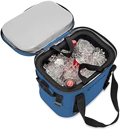 Многофункциональная водонепроницаемая мягкая сумка-холодильник на 20 банок для кемпинга, каякинга, пляжных поездок -Сетчатая вставка в комплекте Изображение 1
