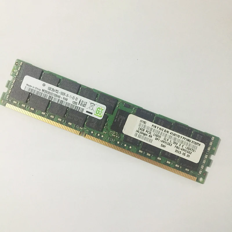 Серверная память для IBM X3650 M2 M3 M4 X3550 M4 M3 49Y1563 49Y1565 49Y1562 16GB PC3L-10600 DDR3 1333 REG ECC Полностью протестирована Изображение 1