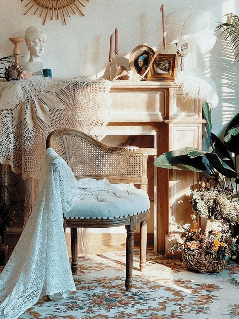 Изготовленное на заказ кресло во французском стиле Кантри, американский легкий Роскошный обеденный стул в стиле ретро, кафе, бар, Дизайнерское кресло для отдыха Изображение 1