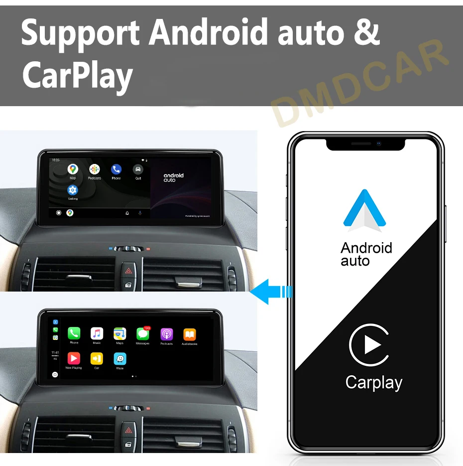 Android 12 Qualcomm Радио Стерео Автомобильный Мультимедийный Плеер GPS Для BMW X5 X6 E70 E71 2007 2008 2009 2010 2011 2012 2013-2020 CarPlay Изображение 3