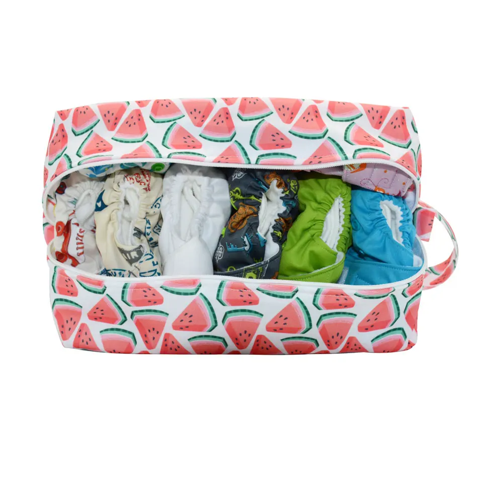 WizInfant Baby Сумка для подгузников из водонепроницаемой ткани, дышащая и многоразовая сумка для подгузников Изображение 3