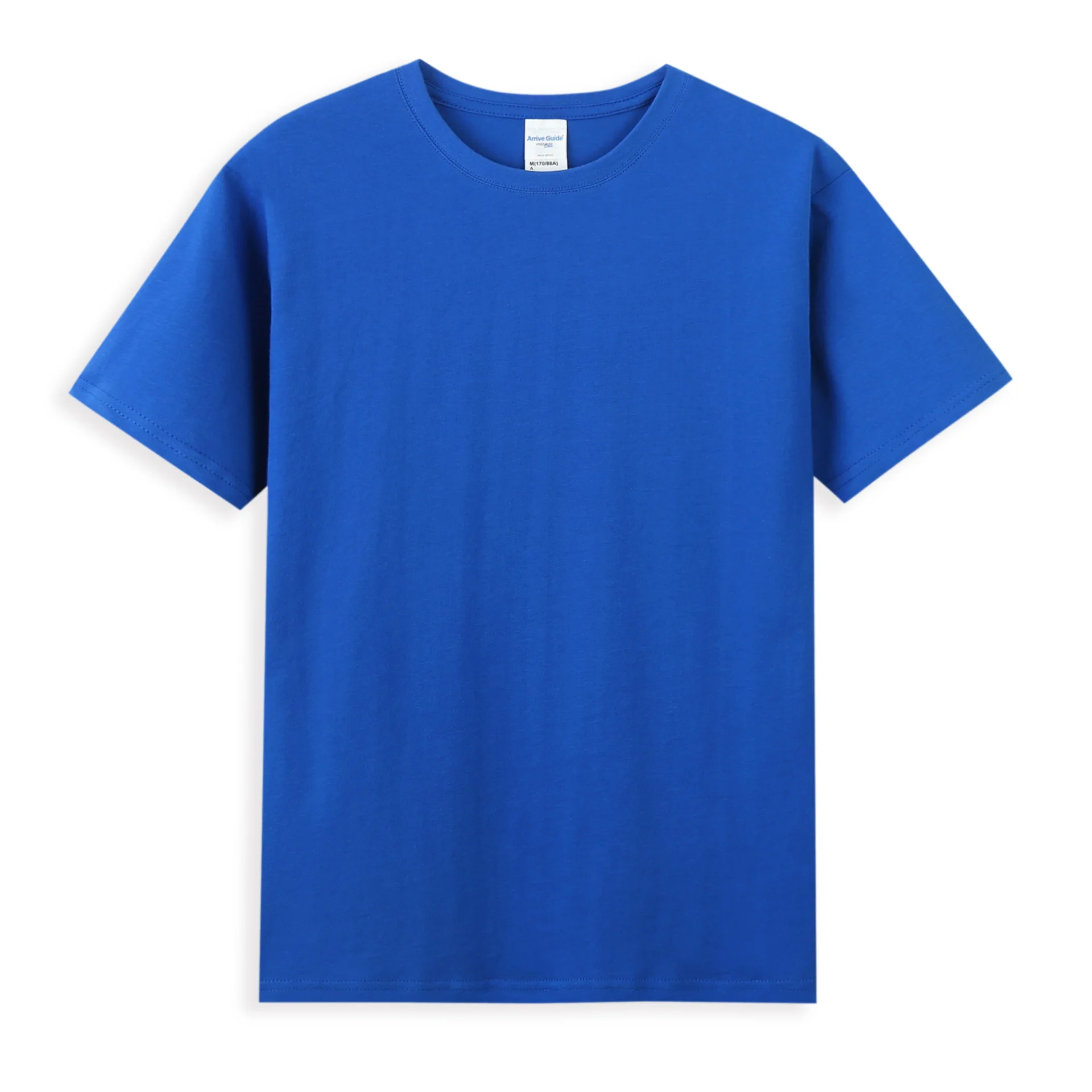 Однотонная свободная дышащая футболка с круглым вырезом и короткими рукавами для мужчин и женщин, весенне-летняя нижняя рубашка Изображение 3
