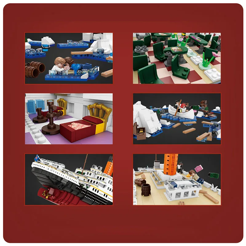 2882 шт. Мини Титаник Круизный лайнер Модель Лодки Для Взрослых DIY Алмазные строительные блоки Комплект Кирпичей Для Детей Развивающие игрушки для мальчиков Изображение 3