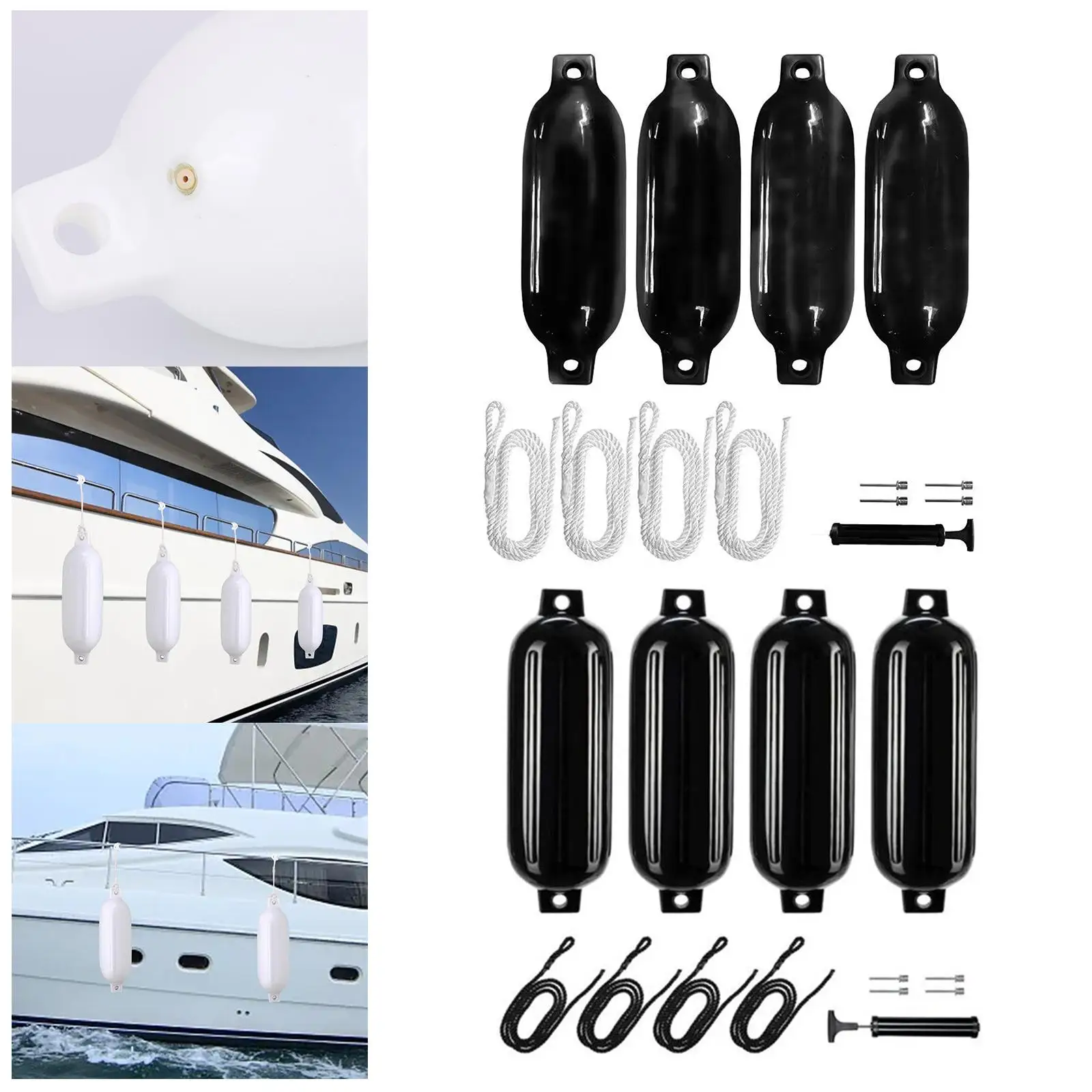 4x Аксессуары для защиты морских лодок Лодочные бамперы для понтона Изображение 3