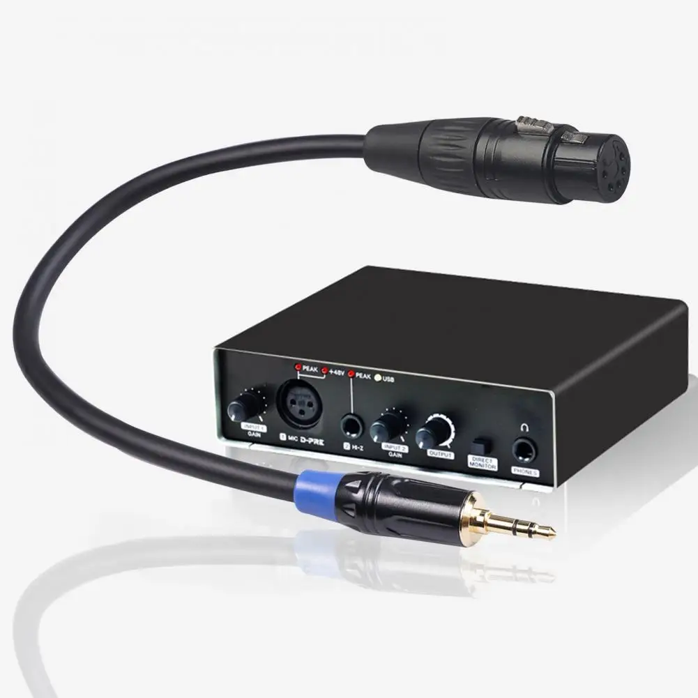 Полезный аудиокабель-адаптер Plug Play с защитой от намотки 3,5 мм от штекера до 5Pin XLR-розетки для аудиоплеера Аудиокабель Аудиокабель Изображение 3