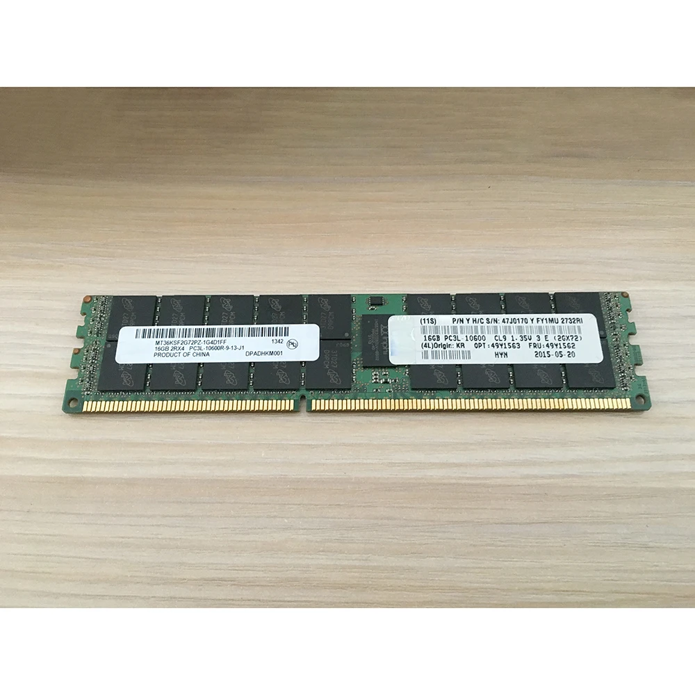 Серверная память для IBM X3650 M2 M3 M4 X3550 M4 M3 49Y1563 49Y1565 49Y1562 16GB PC3L-10600 DDR3 1333 REG ECC Полностью протестирована Изображение 3
