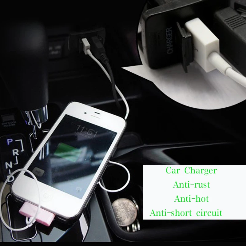 ihens5 автомобильный Интерфейс USB Зарядное устройство с двойным USB-портом с QC 3.0 + 2.4A быстрая зарядка для TOYOTA VIGO FJ Corolla Camry Auris Levin RAV4 Изображение 4