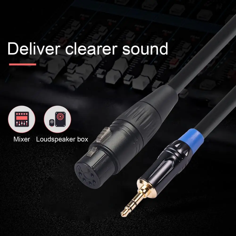 Полезный аудиокабель-адаптер Plug Play с защитой от намотки 3,5 мм от штекера до 5Pin XLR-розетки для аудиоплеера Аудиокабель Аудиокабель Изображение 4