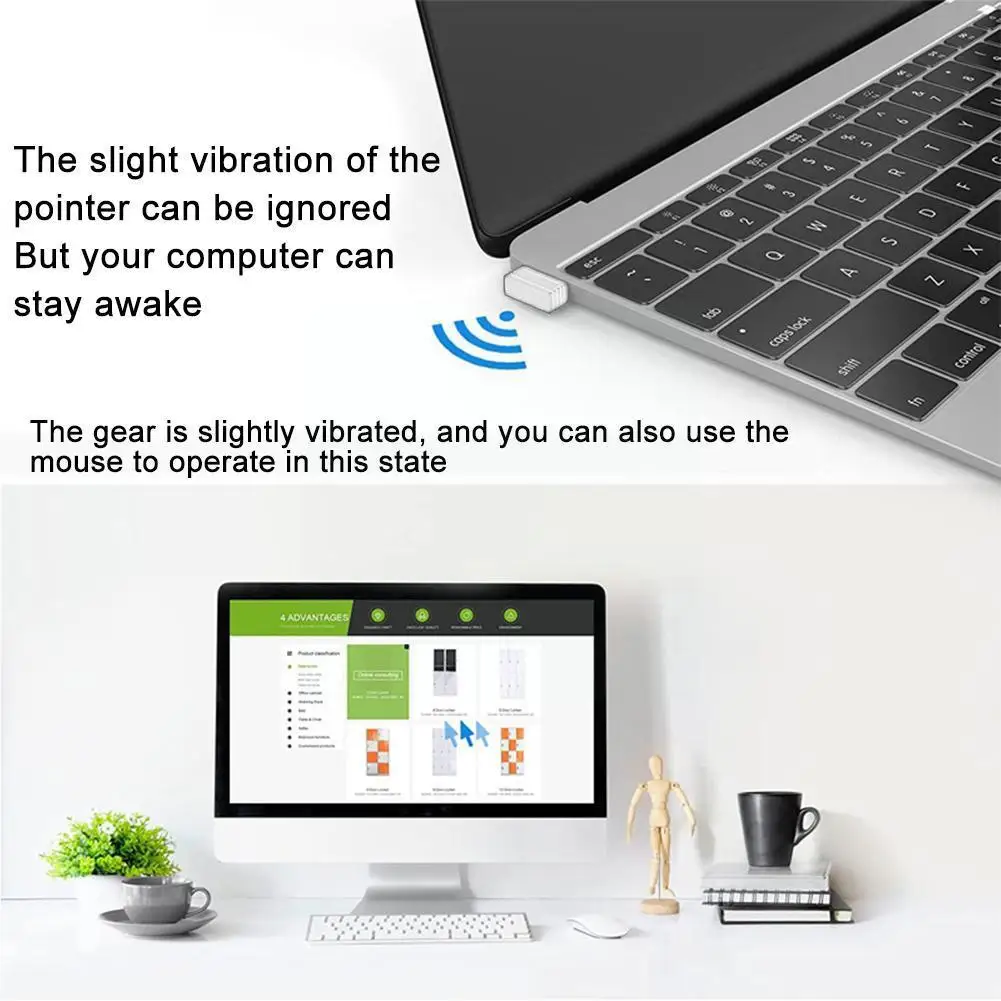 Необнаруживаемый Автоматический Движитель USB-Порта, Шейкер-Манипулятор Для Ноутбука, Не Дающий Компьютеру Заснуть, Имитирующий Движение Мыши Q9O9 Изображение 4