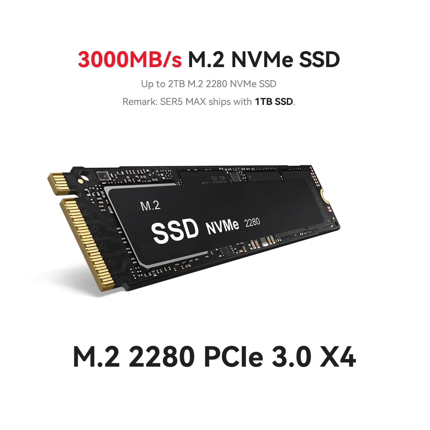 Мини-ПК Beelink SER5 MAX - Ryzen 7 5800H, 16 ГБ оперативной памяти, 1 ТБ SSD-накопителя, Тройной дисплей 4K при 60 Гц, WiFi 6, BT 5.2 Изображение 4