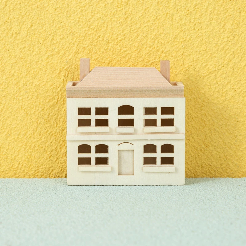 Миниатюрный кукольный домик 1: 12, милая вилла, модель маленького домика, декорация для гостиной, игрушка для игр, игрушка для дома Изображение 5