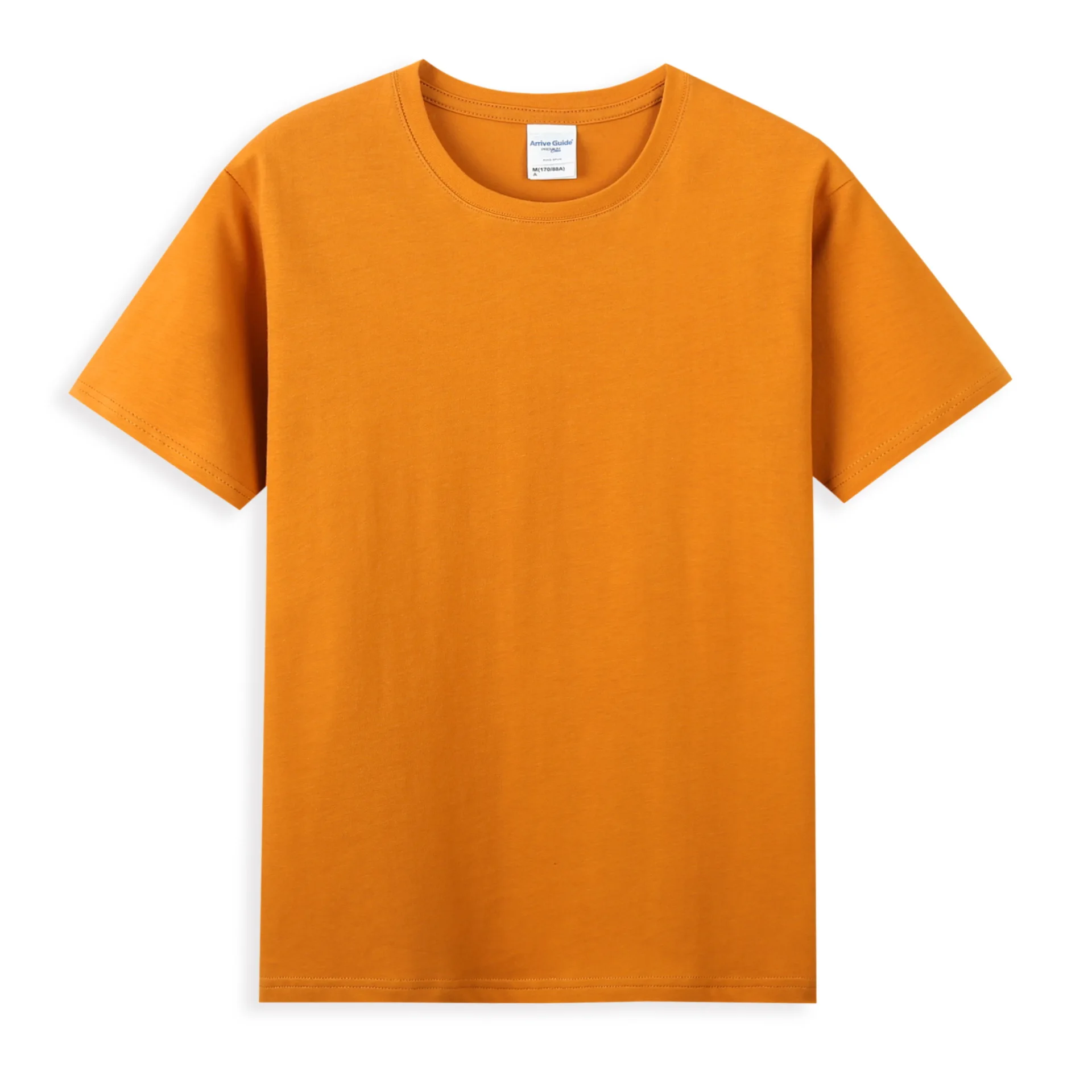 Однотонная свободная дышащая футболка с круглым вырезом и короткими рукавами для мужчин и женщин, весенне-летняя нижняя рубашка Изображение 5