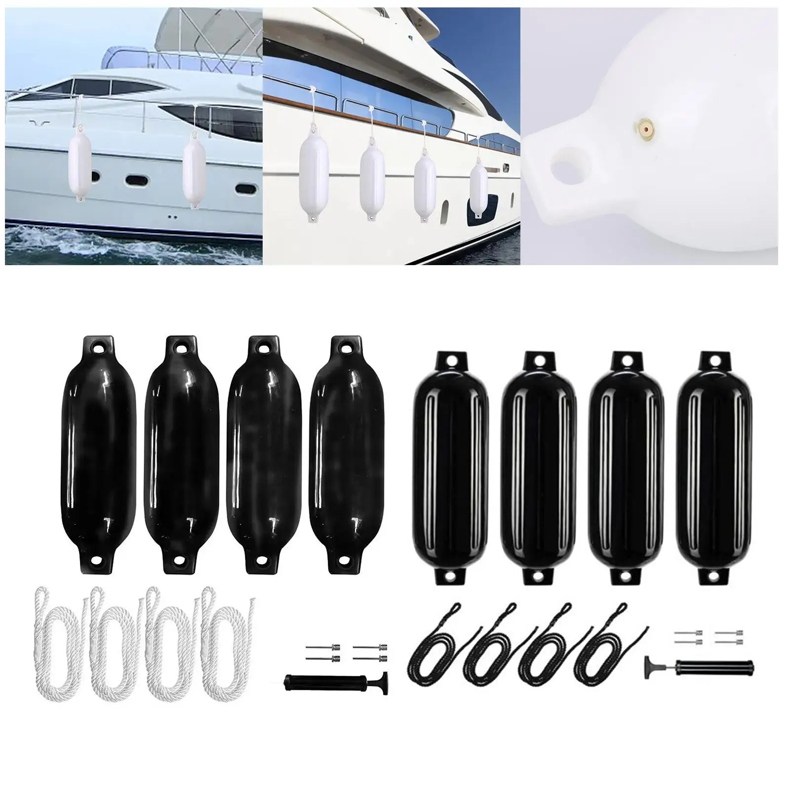 4x Аксессуары для защиты морских лодок Лодочные бамперы для понтона Изображение 5