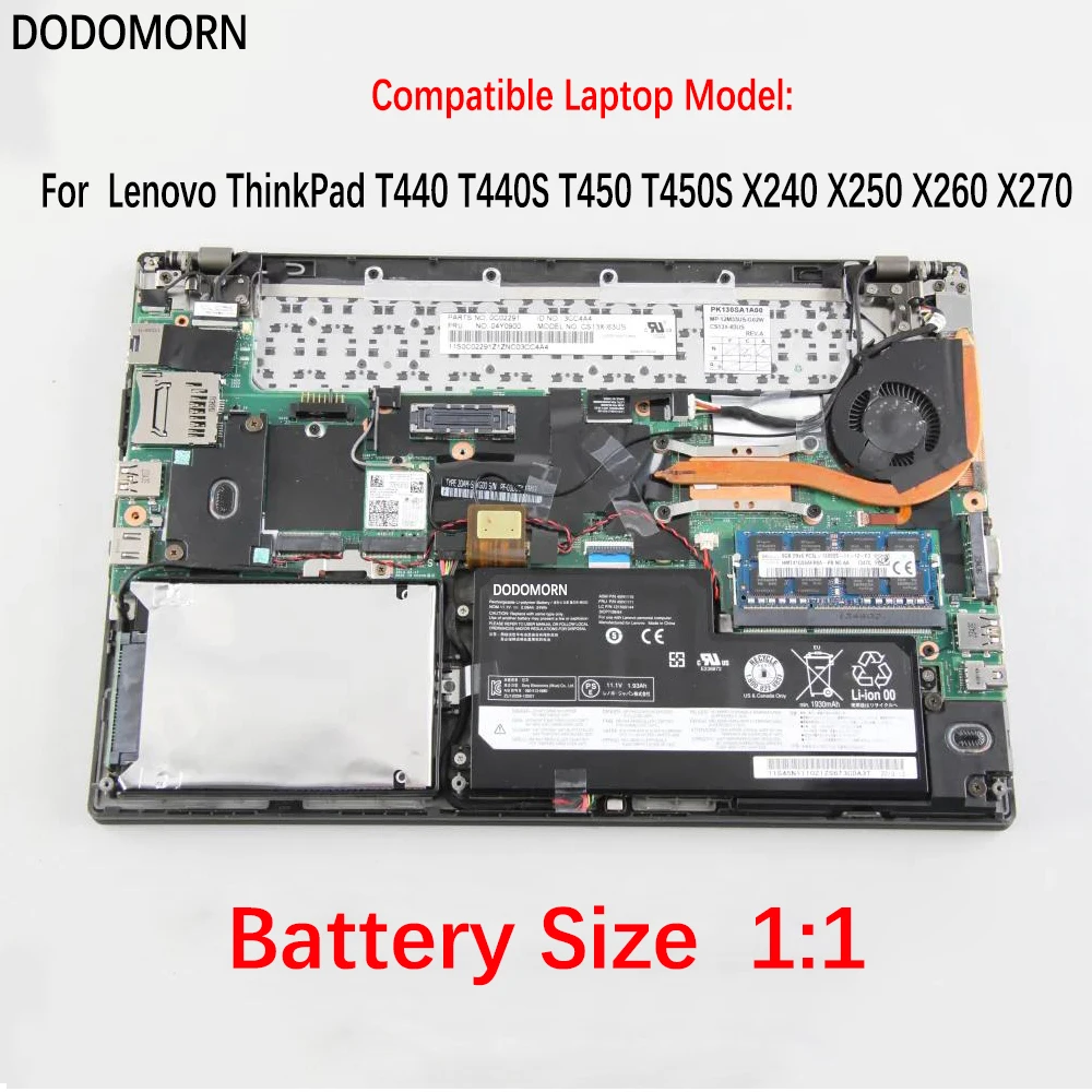 DODOMORN В Наличии Новый Аккумулятор 45N1110 Для Lenovo ThinkPad T440 T440S T450 T450S X240 X240S X250 X260 X270 L450 45N1111 45N1112 Изображение 5