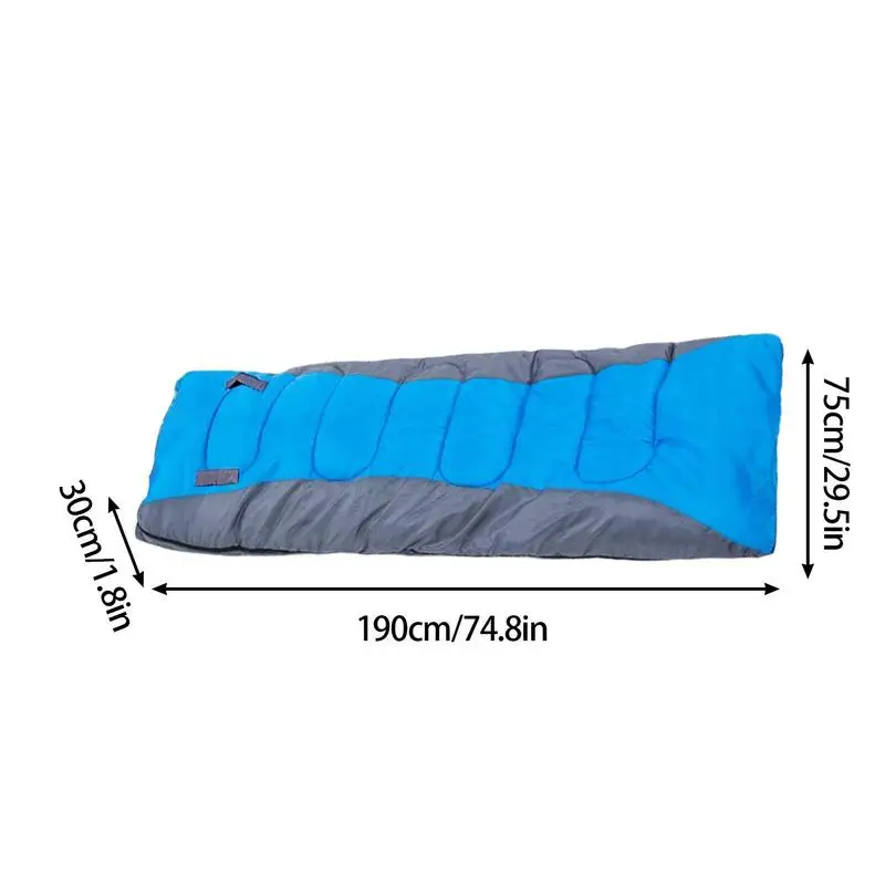 Спальный мешок, легкий спальный мешок для альпинизма, Спальный мешок для холодной погоды, водонепроницаемое туристическое снаряжение, отлично подходит для семейного кемпинга Изображение 5