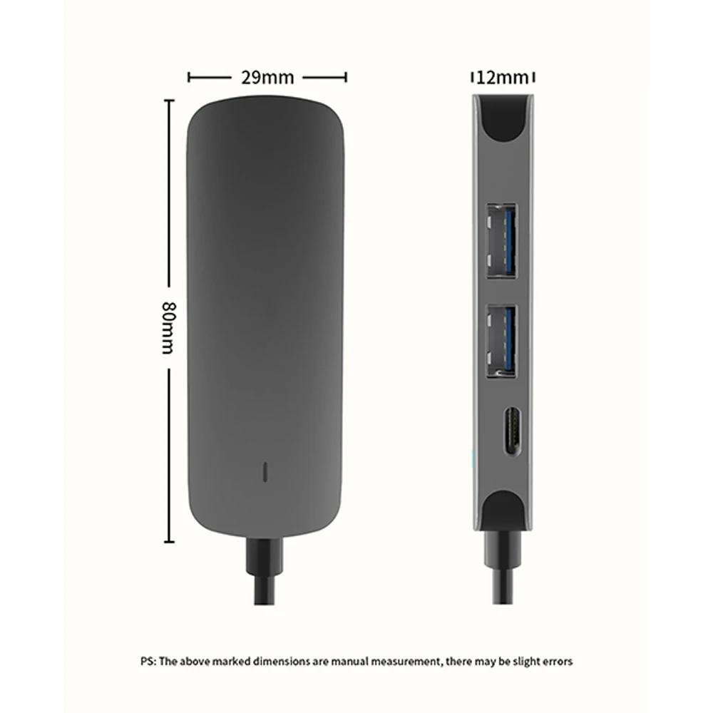 USB C КОНЦЕНТРАТОР К 4k HDMI USB 3,0/2,0 PD 60 Вт Адаптер Зарядного устройства Для MacBook Pro Huawei Mate USB-Разветвитель USB-концентратор 3 0 Для Ноутбука Type C Изображение 5
