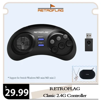 RETROFLAG Classic 2.4G Игровой контроллер Беспроводной Геймпад Turbo для Nintendo Switch, Window, MD Mini, MD Mini 2, Raspberry Pi