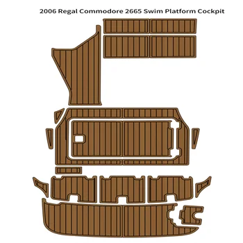 2006 Re-gal Commodore 2665 Платформа для плавания, кокпит, коврик для лодки, пенопласт EVA, тиковый пол