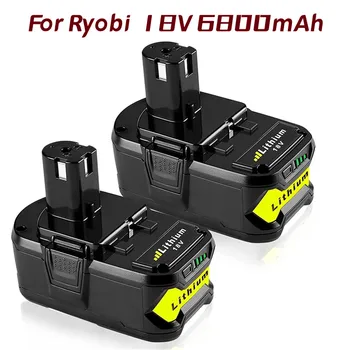 6.8Ah 18V Сменный Аккумулятор для Ryobi 18V Литиевый Аккумулятор для P108 P102 P103 P104 P105 P109 Ryobi 18-Вольтовый ONE + Беспроводной инструмент