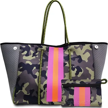 Женская сумка-тоут, женские неопреновые водонепроницаемые дорожные сумки, спортивная сумка для йоги, летние сумки на плечо большой емкости