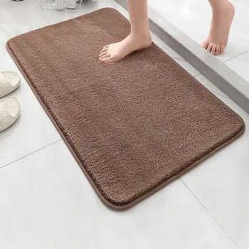 Пушистый коврик для ванной комнаты, противоскользящие ковры для ванной, Коврик для туалета, впитывающий коврик для пола рядом с ванной, умывальник, моющийся