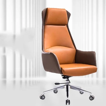 Кожаная Современная подушка для спинки офисного кресла, Роскошное Регулируемое Профессиональное Вращающееся кресло, Удобная мебель для геймеров Sillas