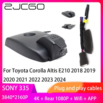 ZJCGO Подключи и Играй Видеорегистратор Dash Cam 4K 2160P Видеомагнитофон Для Toyota Corolla Altis E210 2018 2019 2020 2021 2022 2023 2024