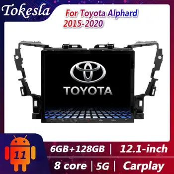 Автомобильное радио Tokesla Для Toyota Alphard 2015 Android Auto Stereo Receiver Сенсорный Экран Automotivo Центральные Мультимедийные Видеоплееры