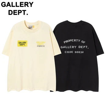Весенне-летняя Новая уличная футболка GALLERY DEPT с коротким рукавом, модный бренд, Красочный Всплеск ручной работы, Винтажный Свободный короткий рукав