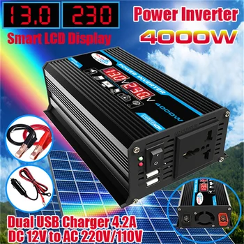 Светодиодный Инвертор 12V220V/110V300W Солнечный Бортовой Бытовой Инвертор С интерфейсом USB Автомобильный Инвертор С Дисплеем напряжения