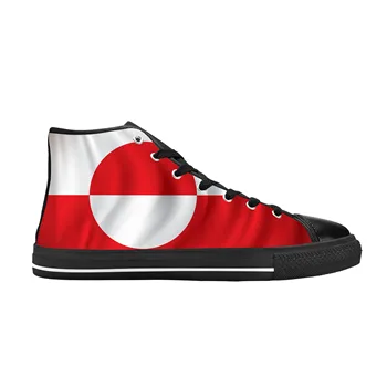 Горячий Флаг Гренландии, Патриотическая гордость Дании, Датская Повседневная Матерчатая обувь С высоким берцем, Удобные дышащие мужские И женские кроссовки с 3D принтом
