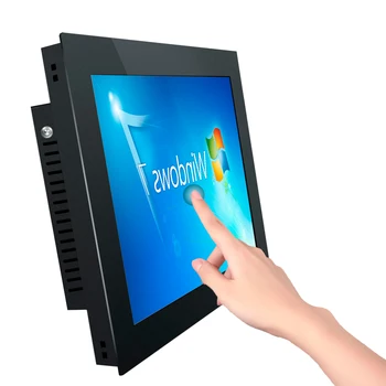 17-дюймовый встроенный промышленный компьютер управления с резистивным сенсорным экраном Celeron J1900 all-in-one tablet PC для win 10 Pro/Linux