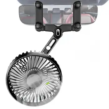 Автомобильный вентилятор USB, Бесшумный Регулируемый Универсальный портативный вентилятор с автоматическим охлаждением, Креативная автомобильная электроника для зеркала заднего вида RV
