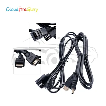 CloudFireGlory Комплект из 2 кабелей-переходников HDMI USB для iPod iPhone 5 6, для Pioneer CD-IH202, для AppRadio