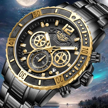 Мужские часы LIGE, лучший бренд класса Люкс, Водонепроницаемые часы, Мужская мода, Повседневный хронограф, Военные Кварцевые наручные часы Relogio Masculino