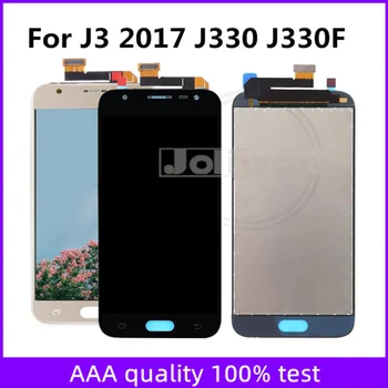 Можно Регулировать Яркость ЖК-дисплея J330 Для Samsung J3 2017 J330 J330F ЖК-Дигитайзер с Сенсорным экраном В Сборе