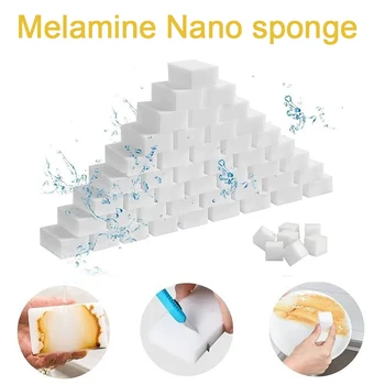 Меламиновая Нано-губка, волшебная губка-ластик для кухни, офиса, ванной комнаты, Меламиновый домашний нано-очиститель, губка для чистки инструментов 10x6x2 см