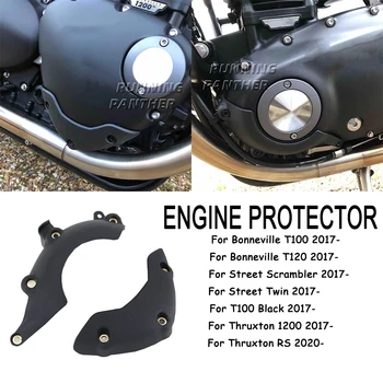 Защитная крышка двигателя мотоцикла Защитная крышка двигателя, скользящая крышка, Новинка для Bonneville T100, черный T120, 2017-2021-2022