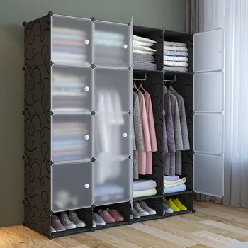 Пластиковый шкаф для одежды Шкаф для спальни Современные Складные шкафы Портативный шкаф Компактная Корпусная мебель