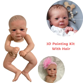 3D Картина Reborn Kit Реалистичная детская форма Felicia 19 дюймов Продвинутая живопись Ручной работы с росписью волос Комплект для детской куклы