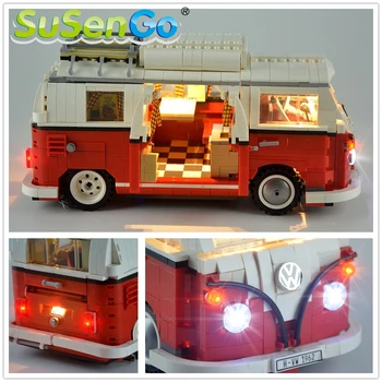 Комплект светодиодных ламп SuSenGo для автофургона 10220 T1, совместимого с 21001 10569, (не включает модель автомобиля)