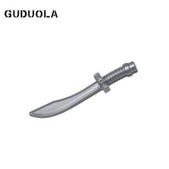 Guduola Специальный Кирпичный Изогнутый меч с ребристой ручкой 25111 MOC Строительный блок DIY Развивающие игрушки Аксессуары 20 шт./лот