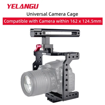 Универсальный комплект Крепления камеры Yelangu с Ручкой для Sony, Canon, Panasonic DSLR с Быстроразъемной пластиной для крепления в холодном башмаке